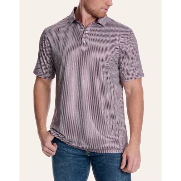 Rafter C Pearl Snap Texas All Over Print Golf Polo Shirt Mens XL Oversized - Picture 1 of 9